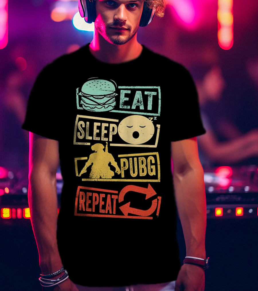 Eat Sleep PUBG Repeat Gaming Lifestyle Cycle T-Shirt