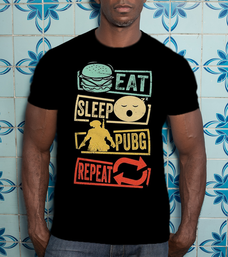 Eat Sleep PUBG Repeat Gaming Lifestyle Cycle T-Shirt