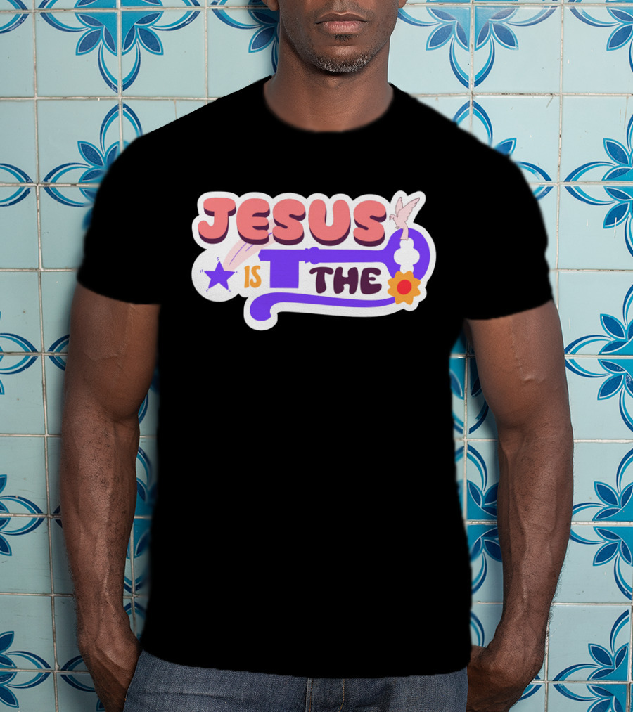Jesus Is The Key With Dove And Star Elements T-Shirt