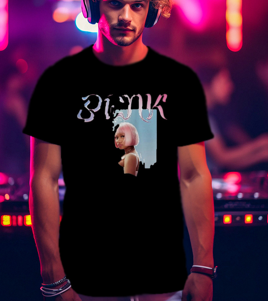BLΛƆK Nicki Minaj Pink Photo T-Shirt