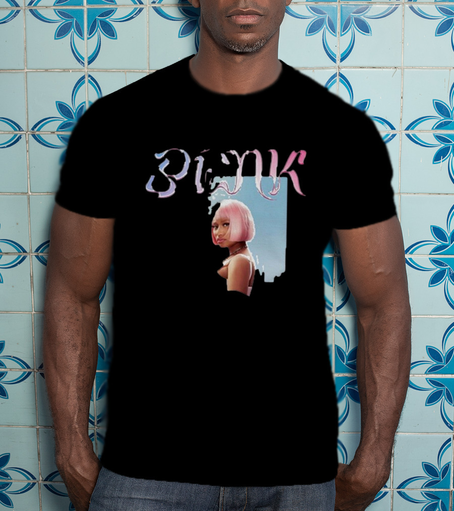 BLΛƆK Nicki Minaj Pink Photo T-Shirt