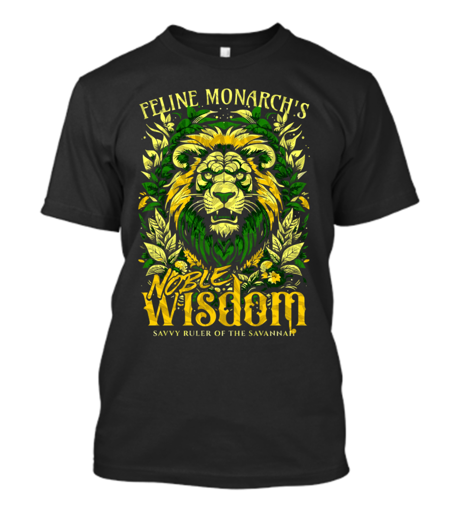 Feline Monarch's Noble Wisdom Savvy Ruler Of The Savannah T-Shirt