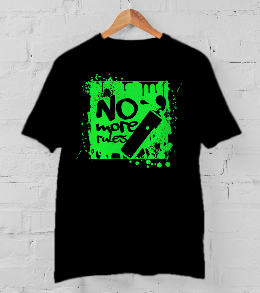 No More Rules Graffiti Spray Paint Splatter T-Shirt