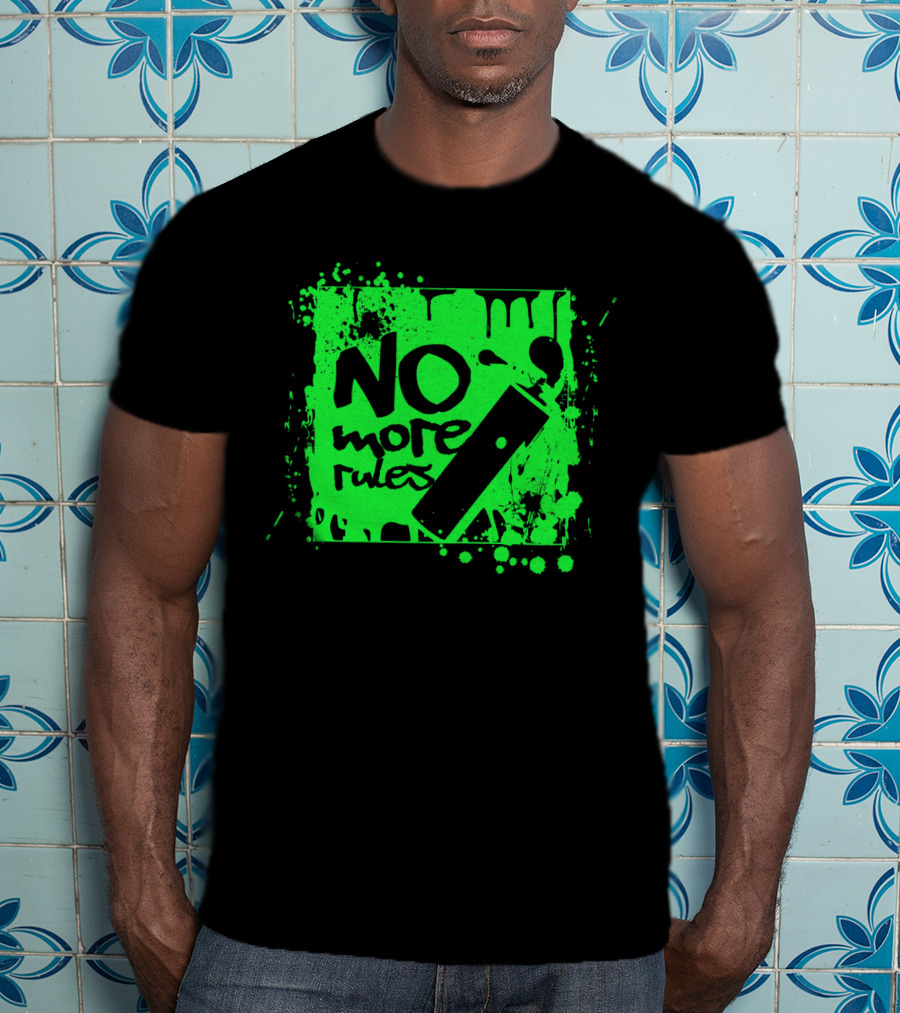 No More Rules Graffiti Spray Paint Splatter T-Shirt