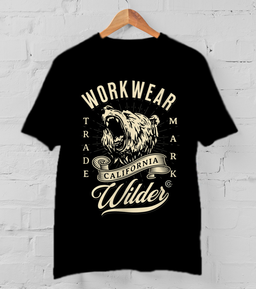 WORKWEAR TRADEMARK CALIFORNIA WILDER BEAR T-Shirt