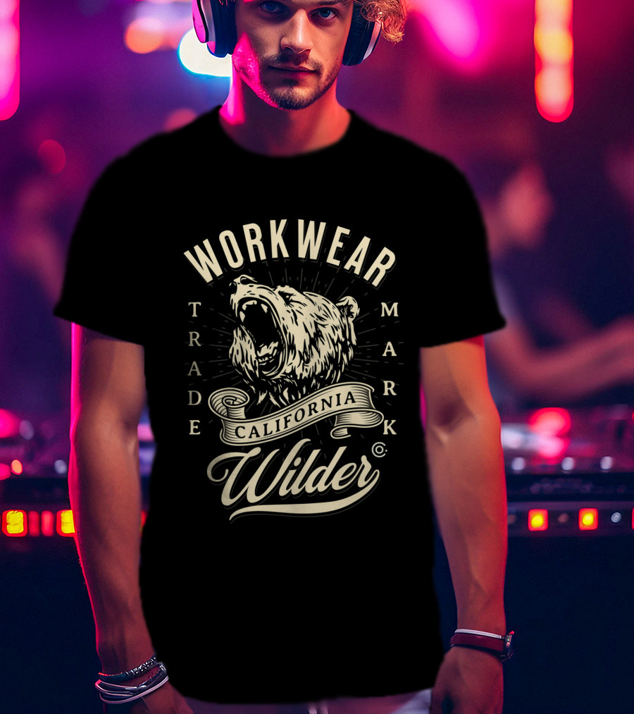 WORKWEAR TRADEMARK CALIFORNIA WILDER BEAR T-Shirt