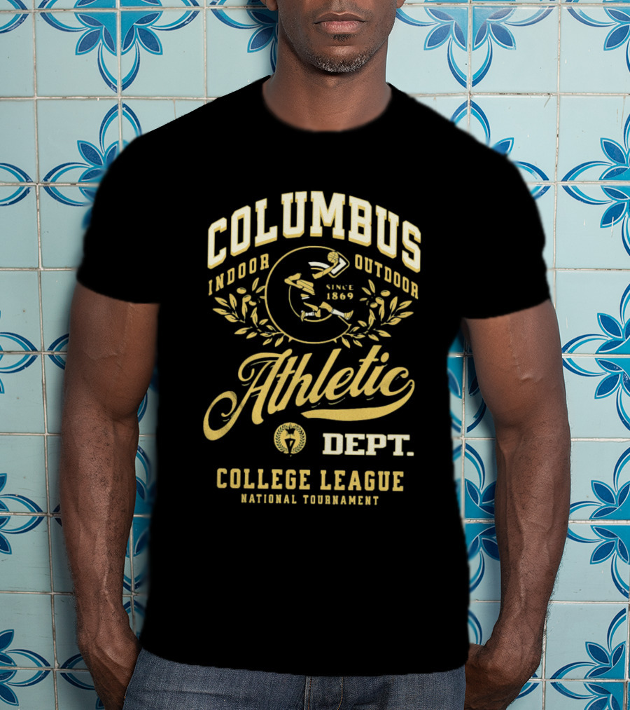 Columbus Athletic Indoor Outdoor Since 1869 Dept College League National Tournament T-Shirt