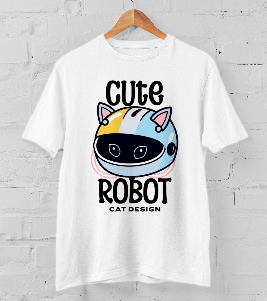 Cute Robot Cat T-Shirt