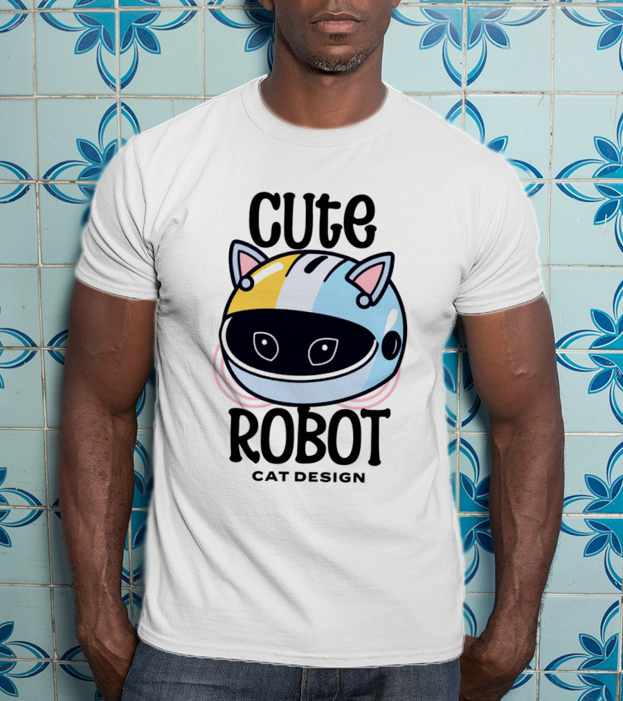 Cute Robot Cat T-Shirt
