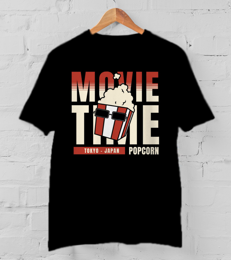 Movie Time Tokyo Japan Popcorn T-Shirt