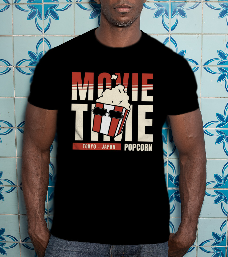 Movie Time Tokyo Japan Popcorn T-Shirt