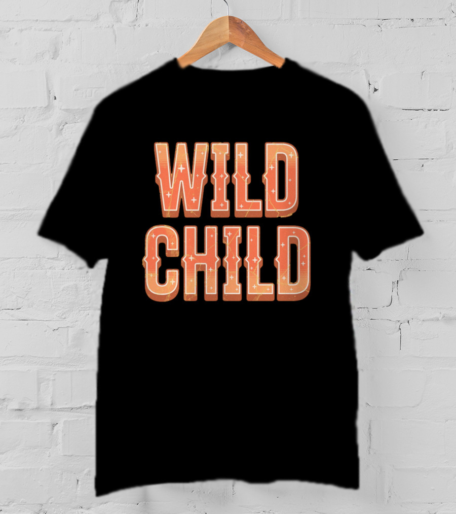 Wild Child Vintage Western Typography T-Shirt