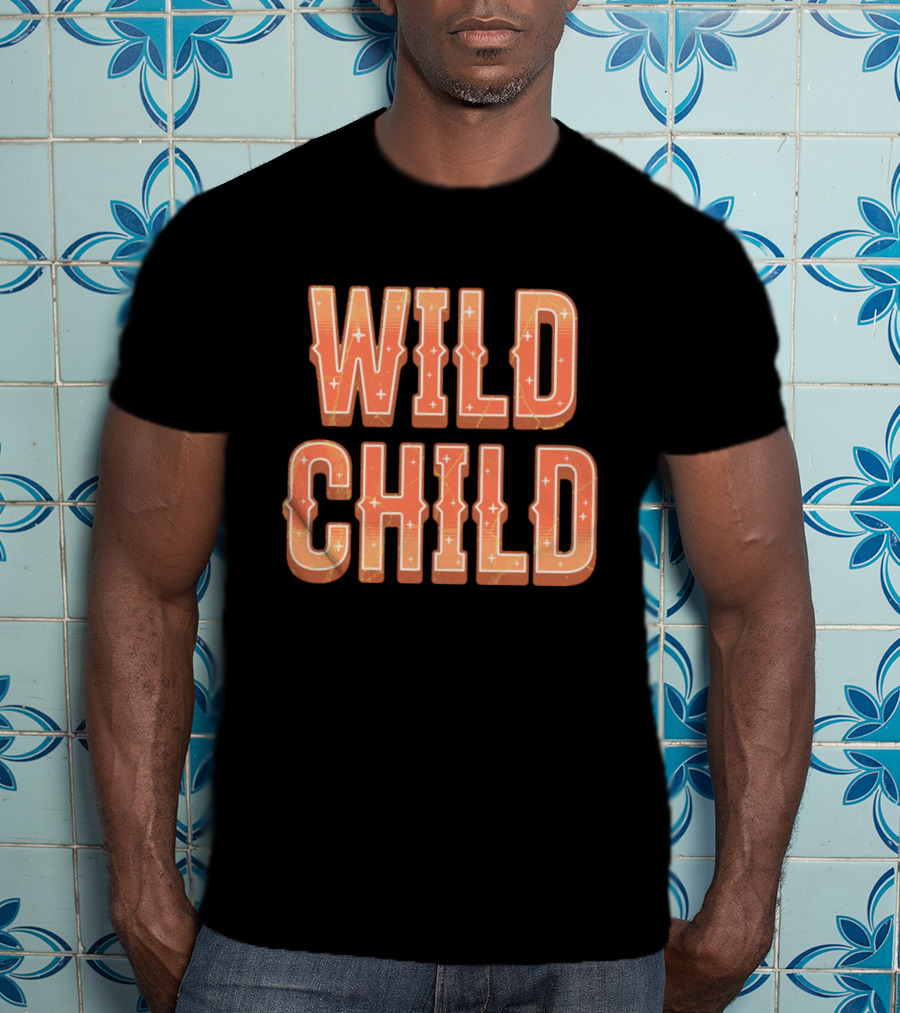 Wild Child Vintage Western Typography T-Shirt