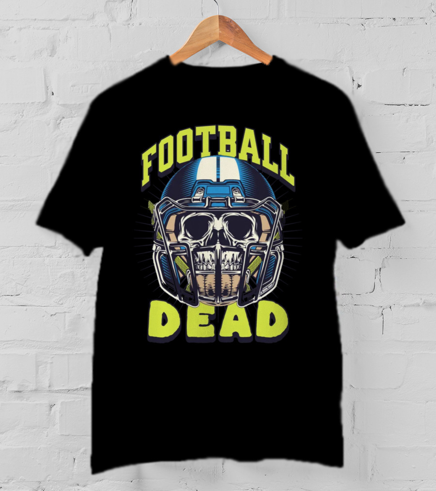 FOOTBALL DEAD Skull Helmet T-Shirt