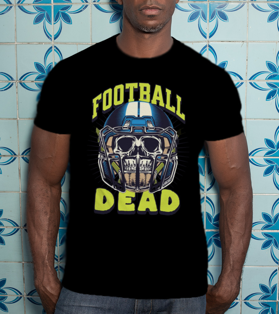 FOOTBALL DEAD Skull Helmet T-Shirt