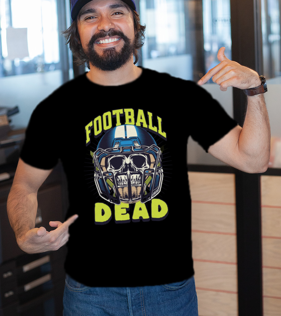 FOOTBALL DEAD Skull Helmet T-Shirt