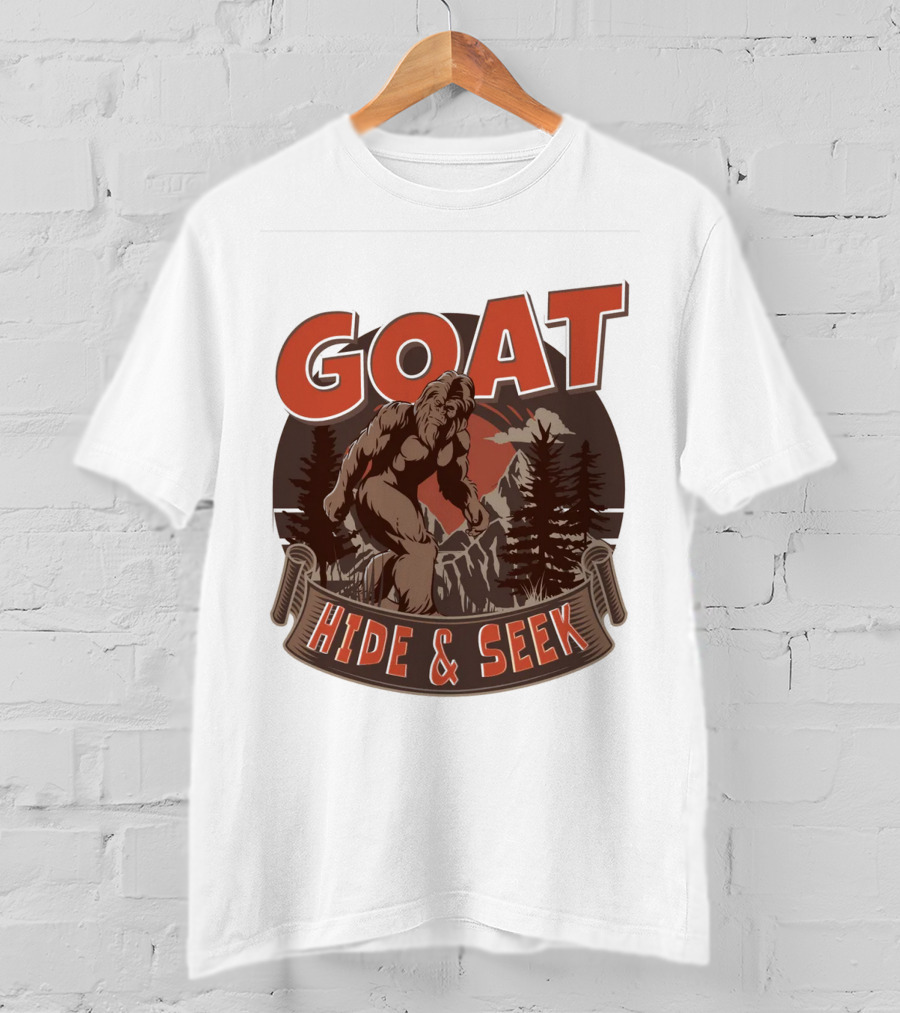 GOAT Bigfoot Hide And Seek Champion In The Forest T-Shirt