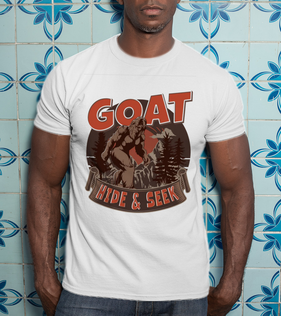 GOAT Bigfoot Hide And Seek Champion In The Forest T-Shirt