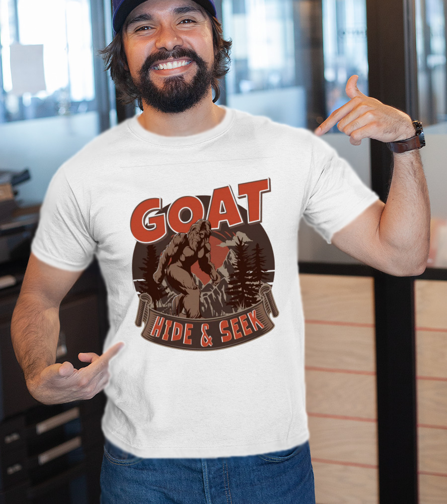 GOAT Bigfoot Hide And Seek Champion In The Forest T-Shirt