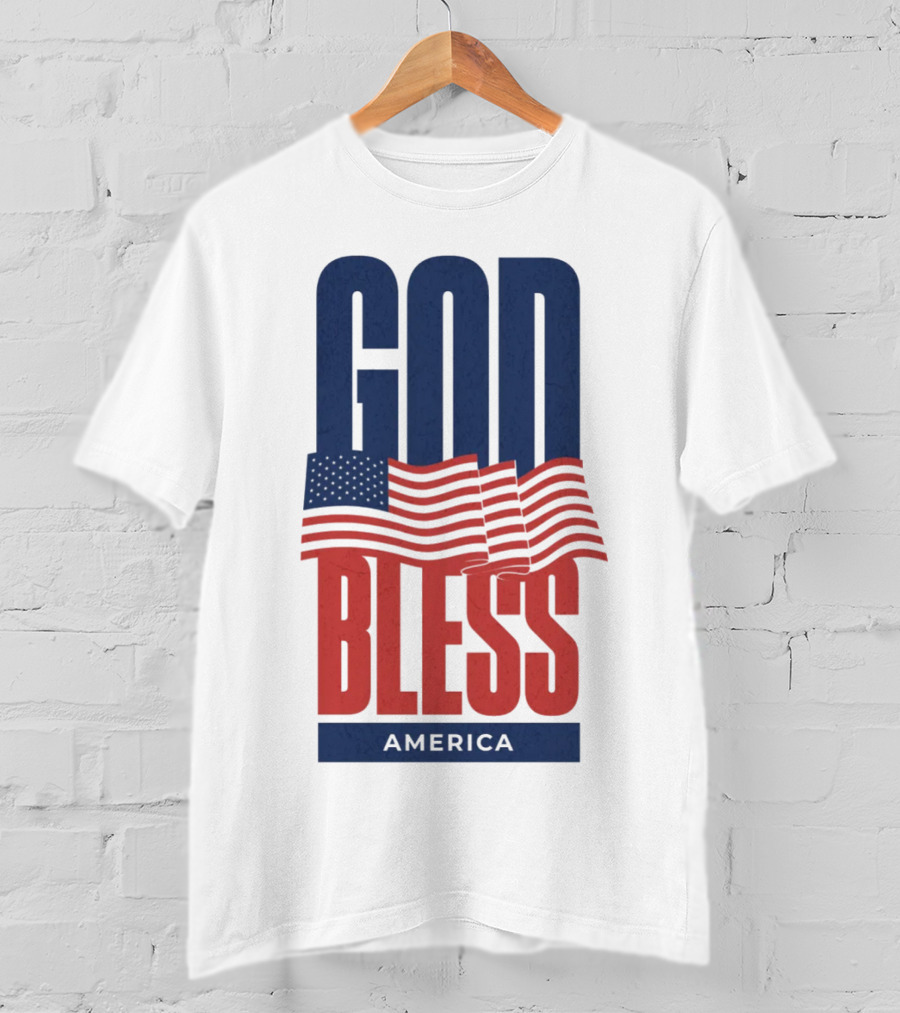 GOD BLESS AMERICA Flag T-Shirt