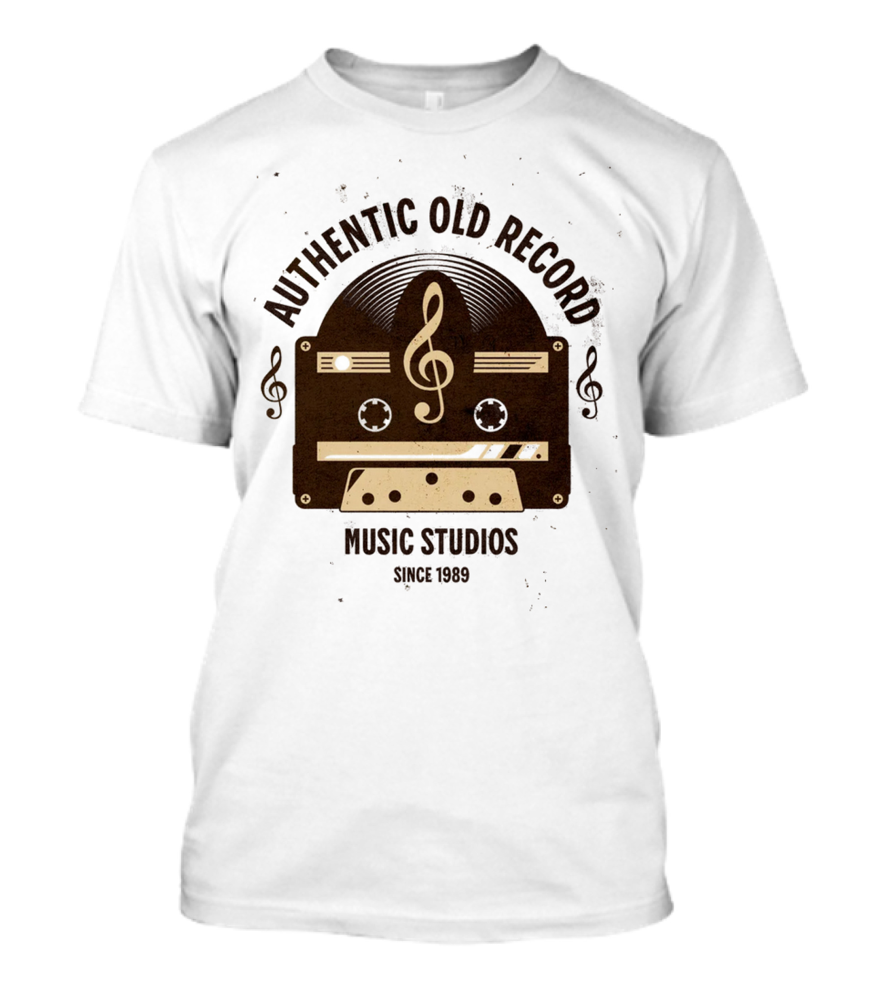 Authentic Old Record Music Studios Cassette Since 1989 T-Shirt