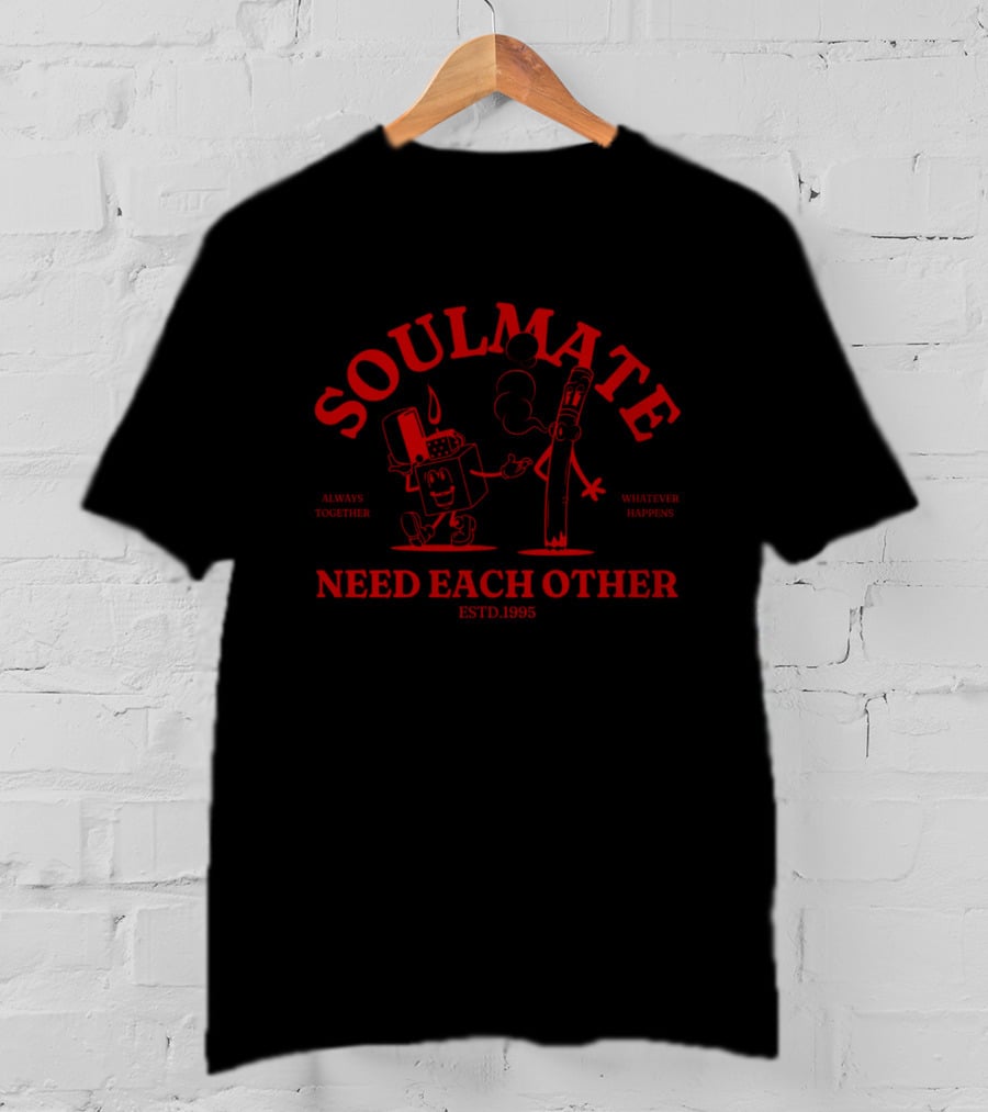 Soulmate Always Together Need Each Other Estd.1995 Whatever Happens T-Shirt