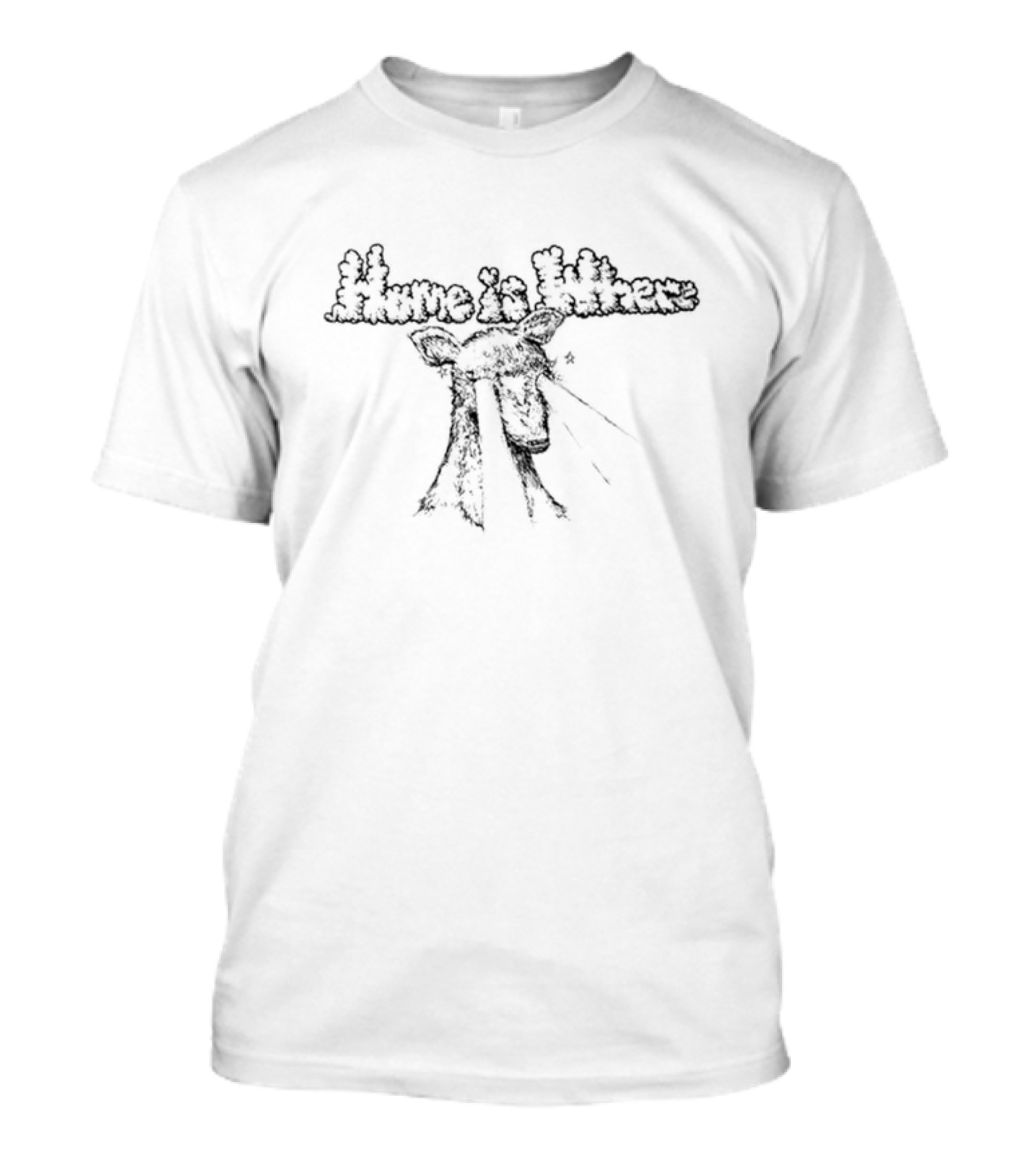 Home Is Where Deer Sketch T-Shirt