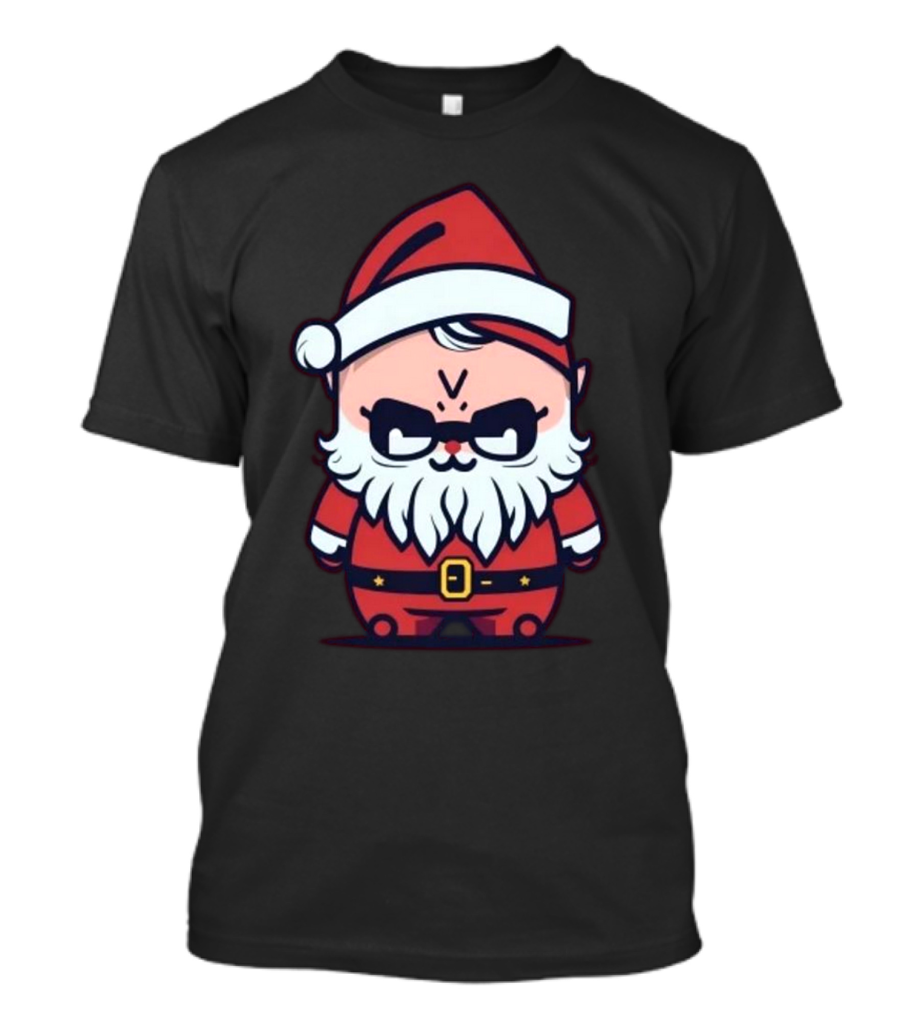 Happy Merry Christmas Kawaii Cool Santa Claus Cute Chibi Draw T-Shirt