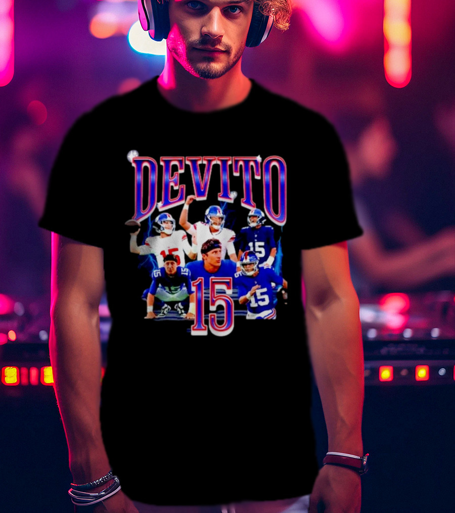Devito 15 New York Giants Football Player T-Shirt