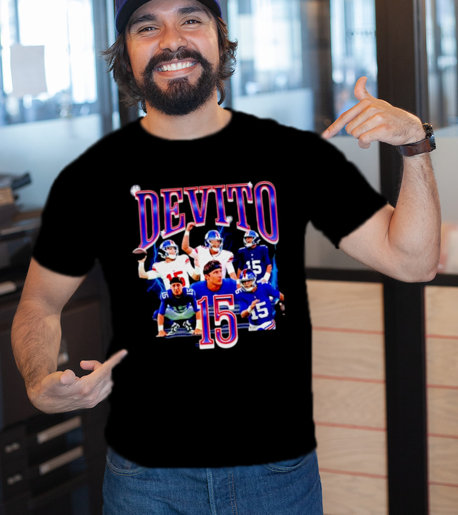 Devito 15 New York Giants Football Player T-Shirt