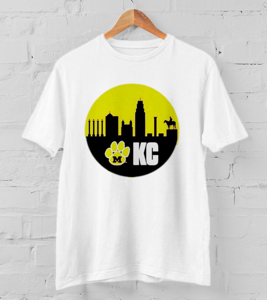 Missouri Tigers Mizzou Kansas City KC Skyline Paw T-Shirt
