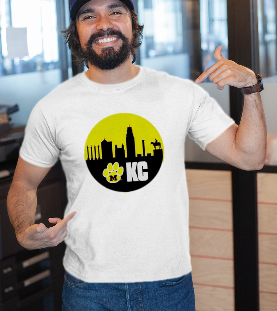 Missouri Tigers Mizzou Kansas City KC Skyline Paw T-Shirt
