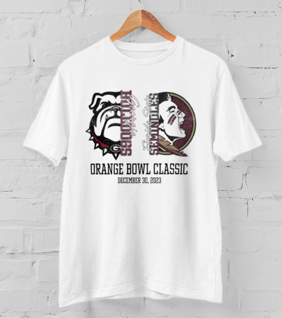 Georgia Bulldogs Seminoles Orange Bowl Classic December 30 T-Shirt