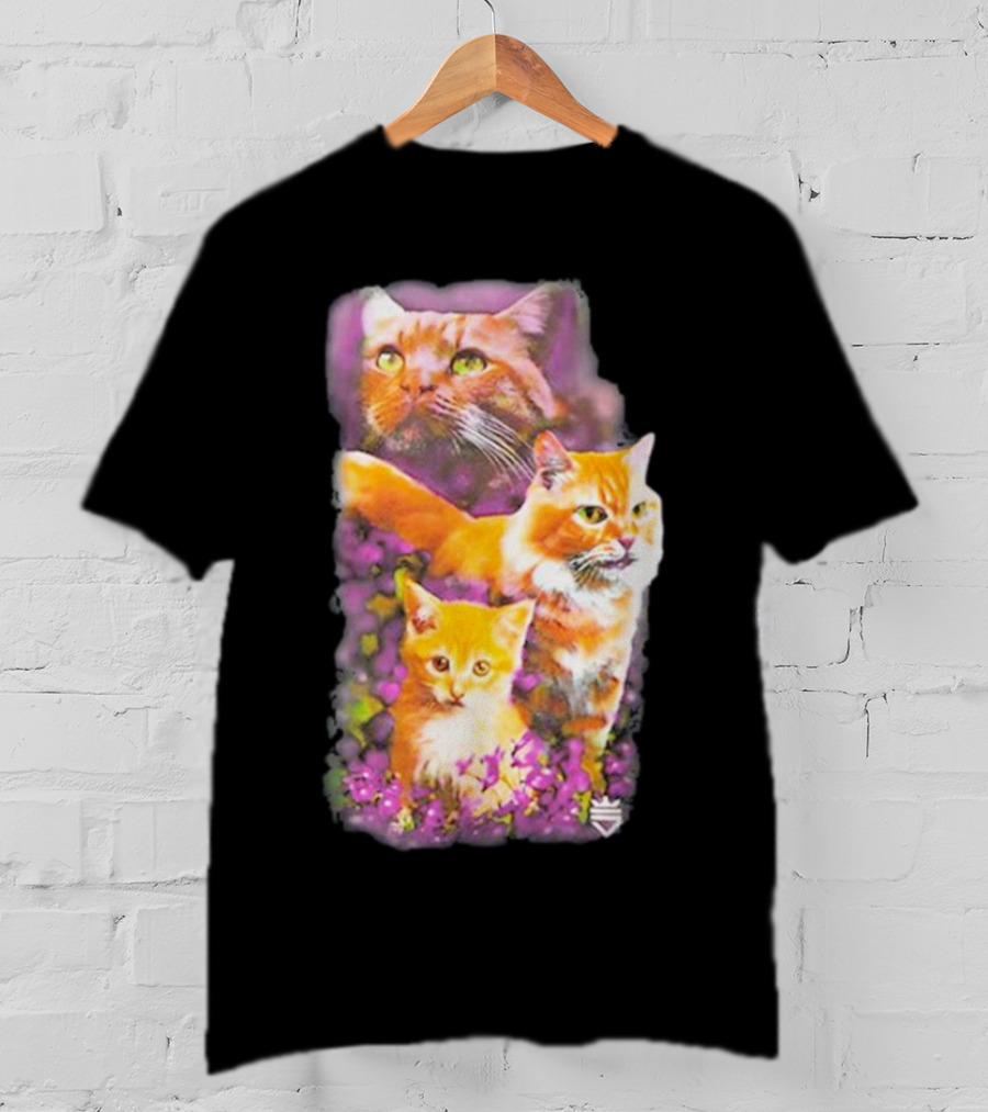 Opticgaming Scump Cat Trio Among Blossoms T-Shirt