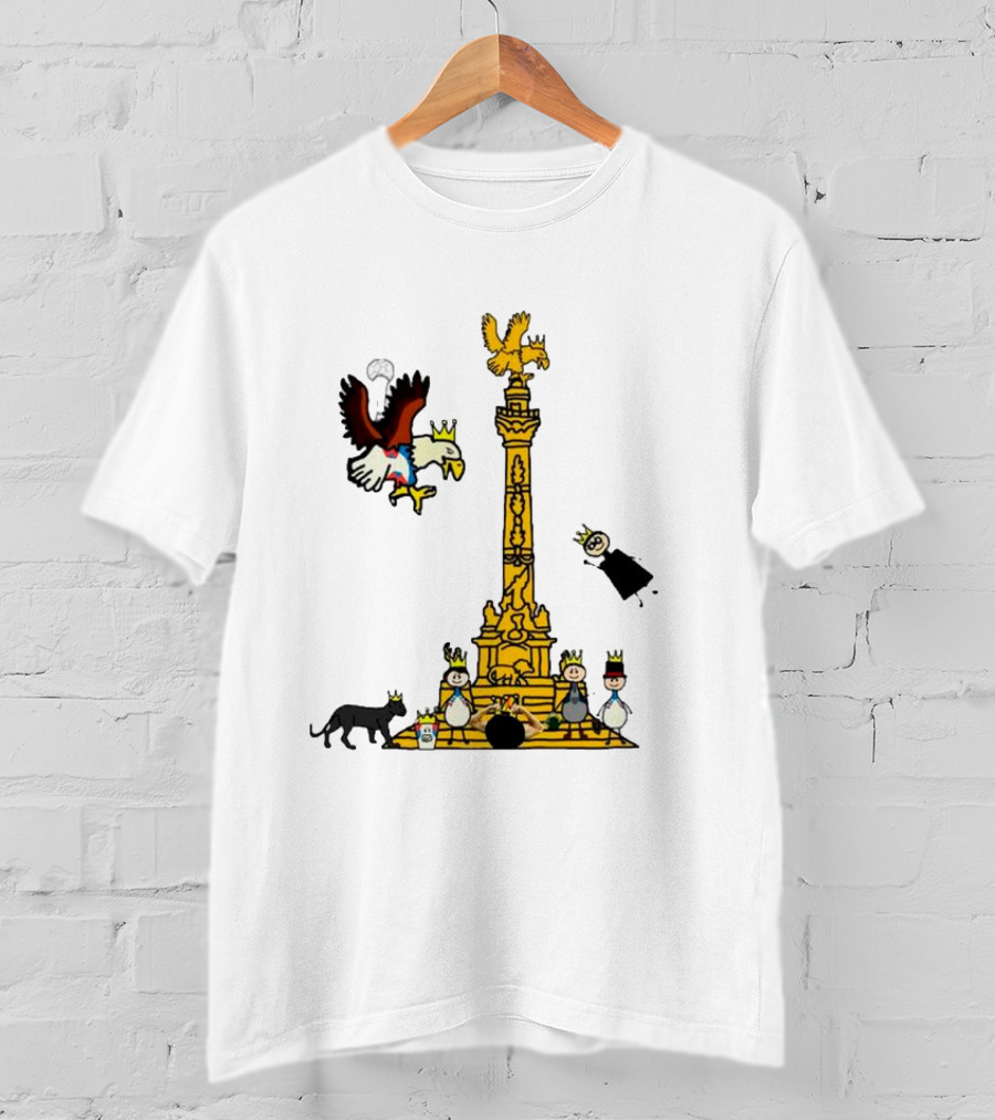 America Campeon Angel De La Independencia Cartoon Icons T-Shirt