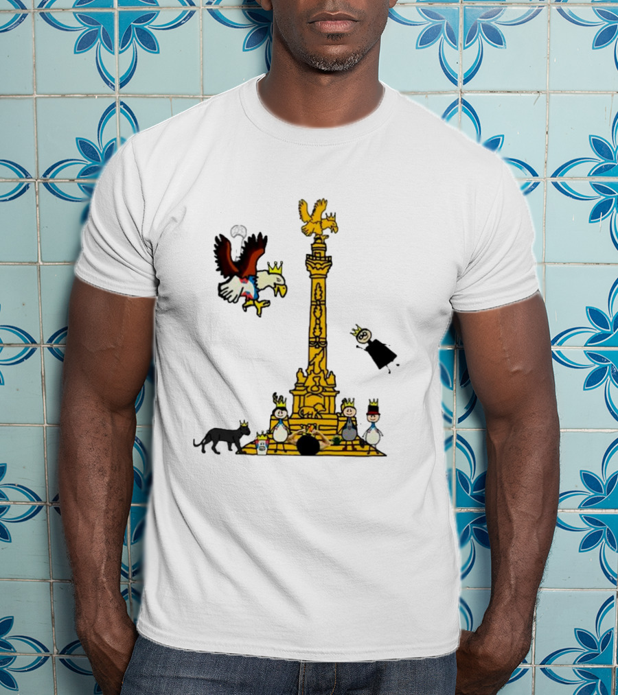 America Campeon Angel De La Independencia Cartoon Icons T-Shirt