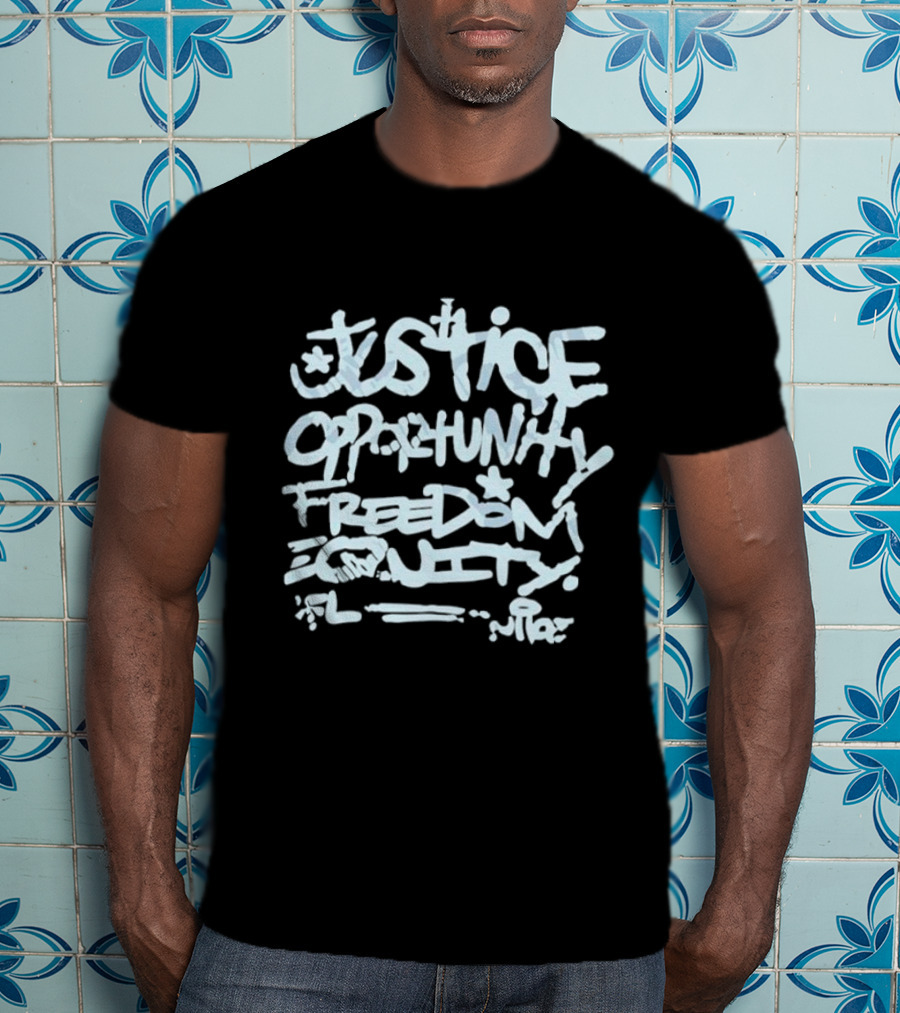Justice Opportunity Freedom Equity Mike Tomlin T-Shirt