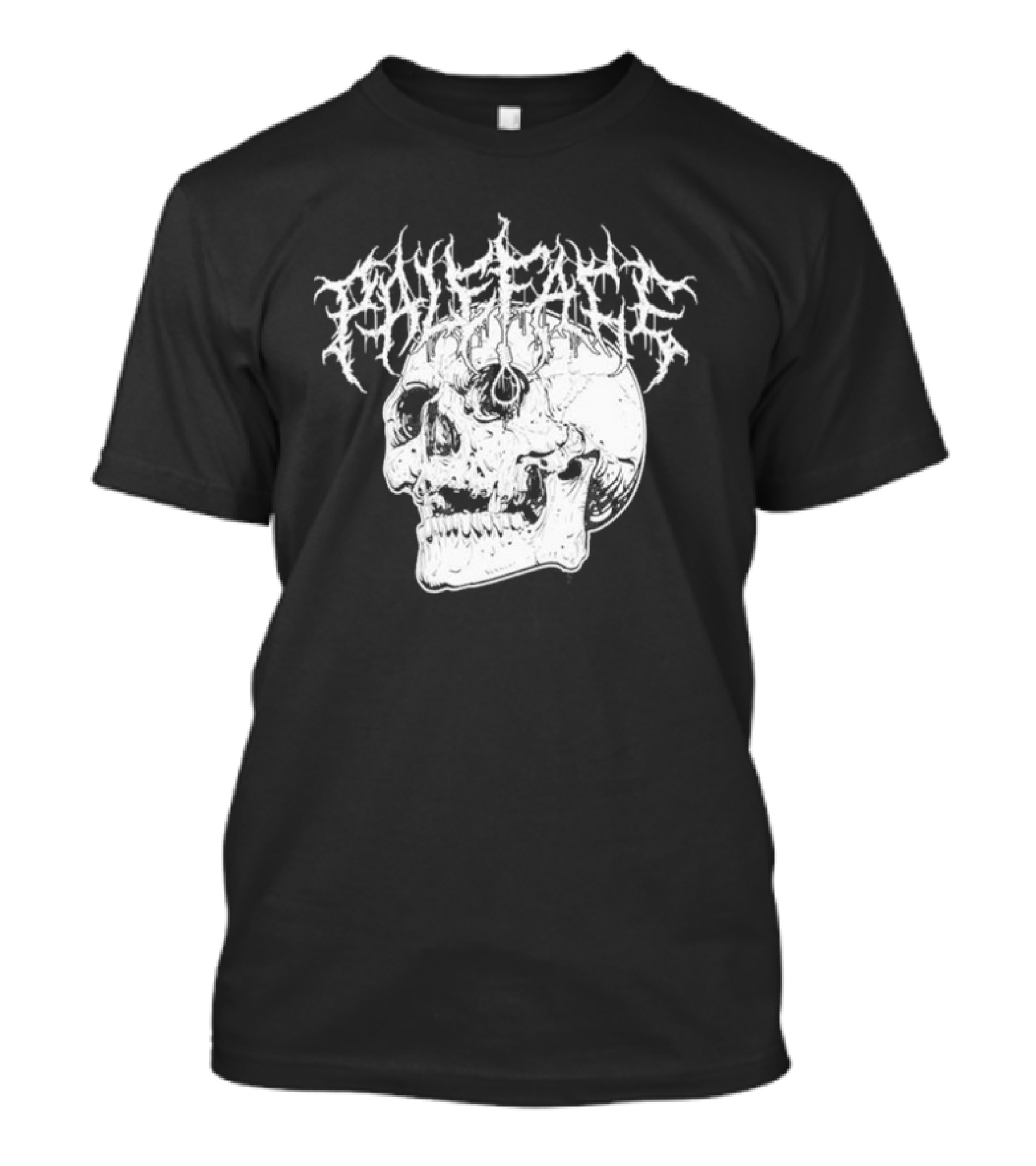 Paleface Skull Art With Gothic Script T-Shirt