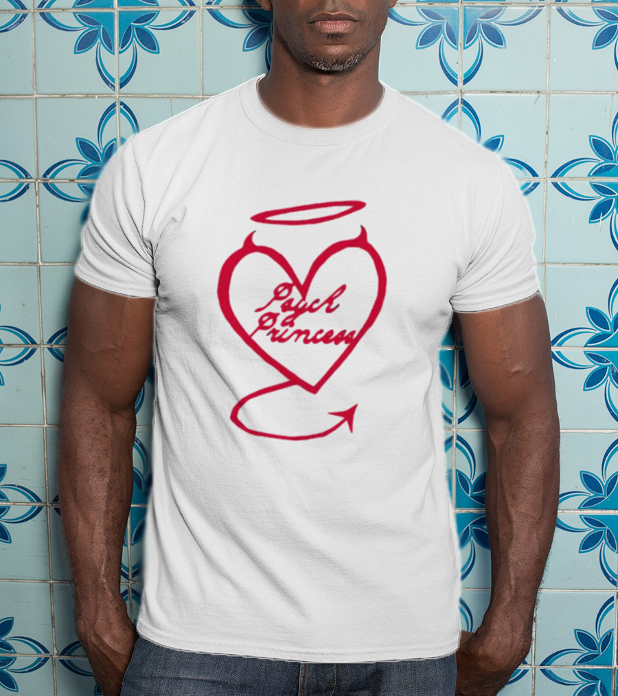 Psych Princess Heart With Angel Halo And Devil Tail T-Shirt
