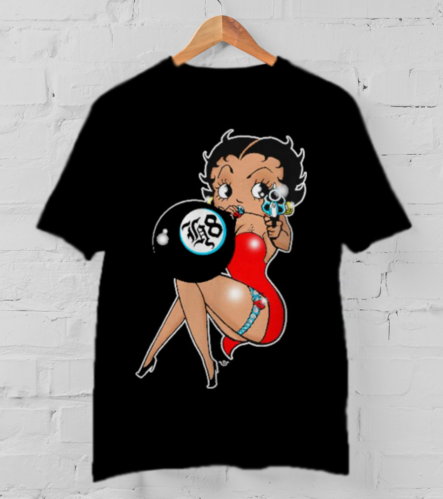 Section H8 Betty Boop Eight Ball Gun T-Shirt