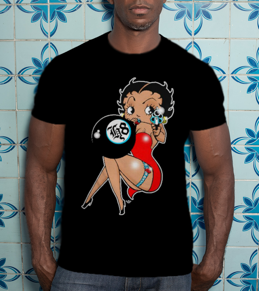 Section H8 Betty Boop Eight Ball Gun T-Shirt