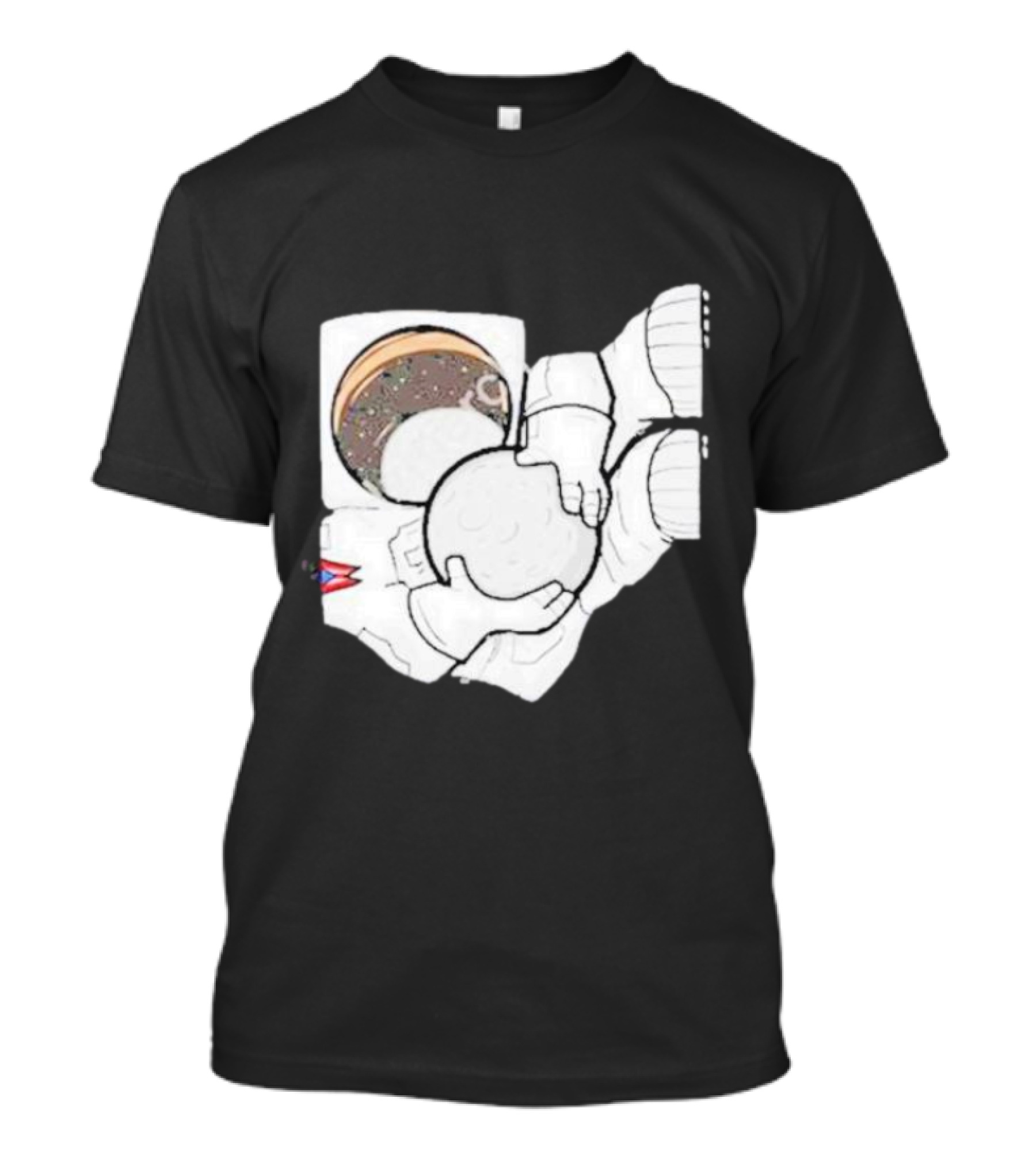 Strange Planet Ohio Moonwalker Cosmic Astronaut Holding Celestial Sphere T-Shirt