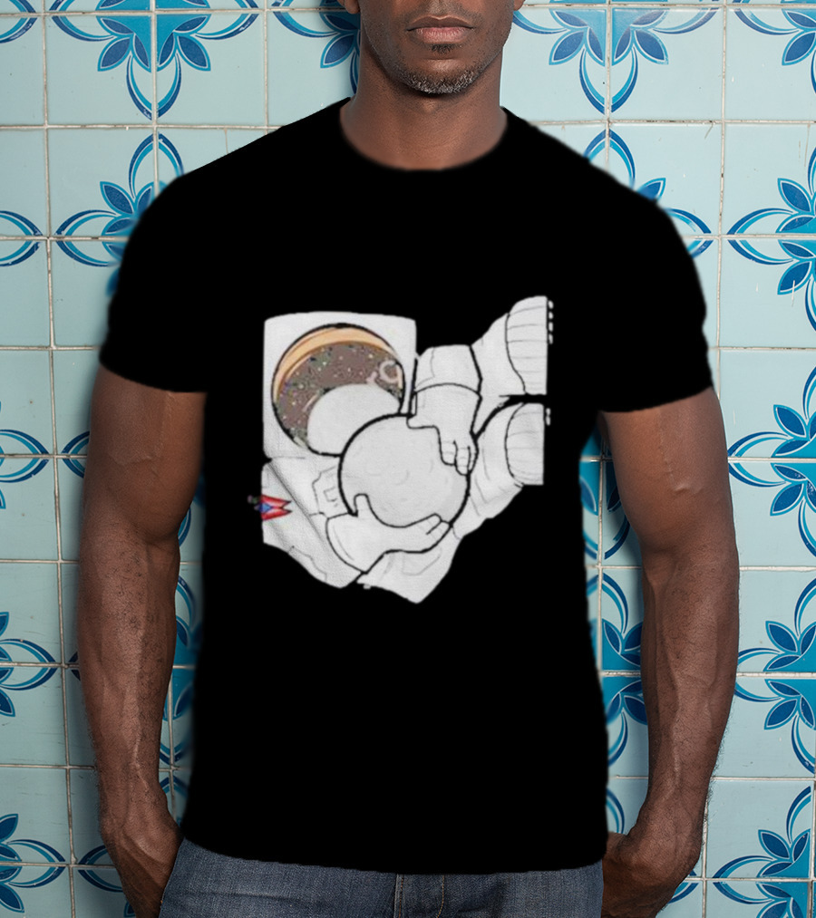 Strange Planet Ohio Moonwalker Cosmic Astronaut Holding Celestial Sphere T-Shirt