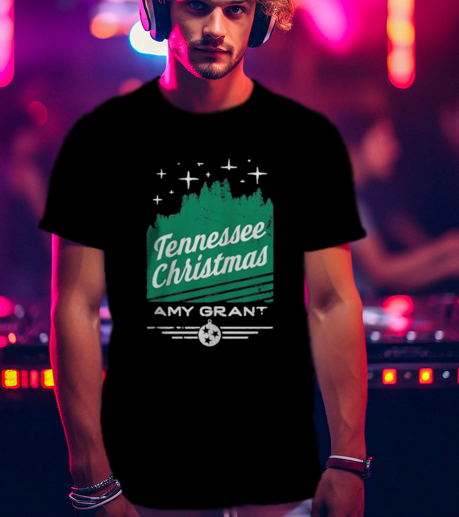 Tennessee Christmas Amy Grant Stars Trees T-Shirt