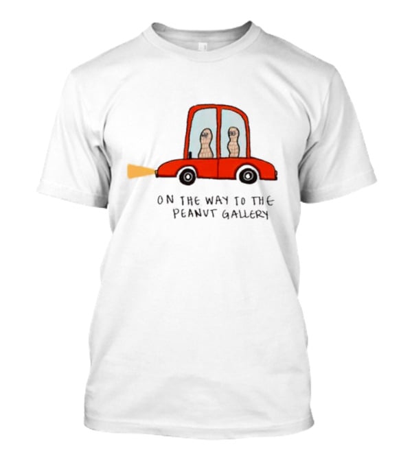 On The Way To The Peanut Gallery With Peanuts In Red Car T-Shirt