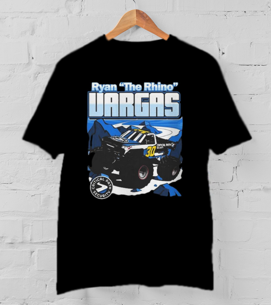 Ryan The Rhino Vargas Critical Path Security Number 30 Monster Truck Adventure T-Shirt