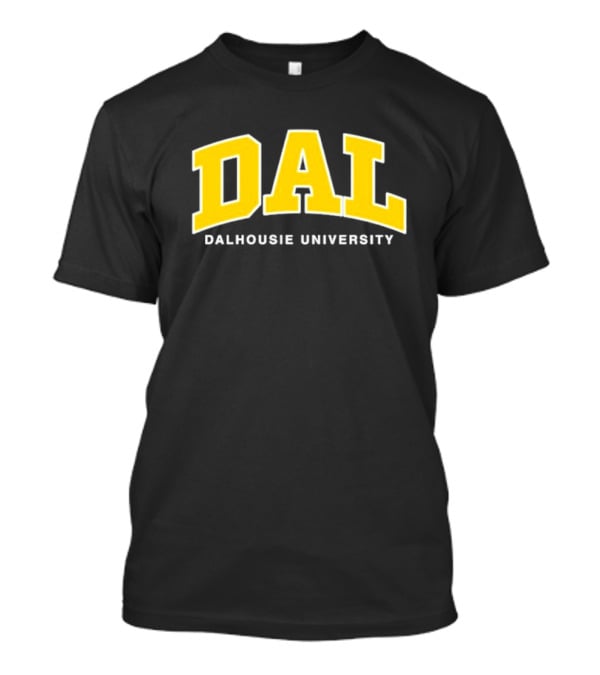 DAL Dalhousie University Yellow Arch Text T-Shirt
