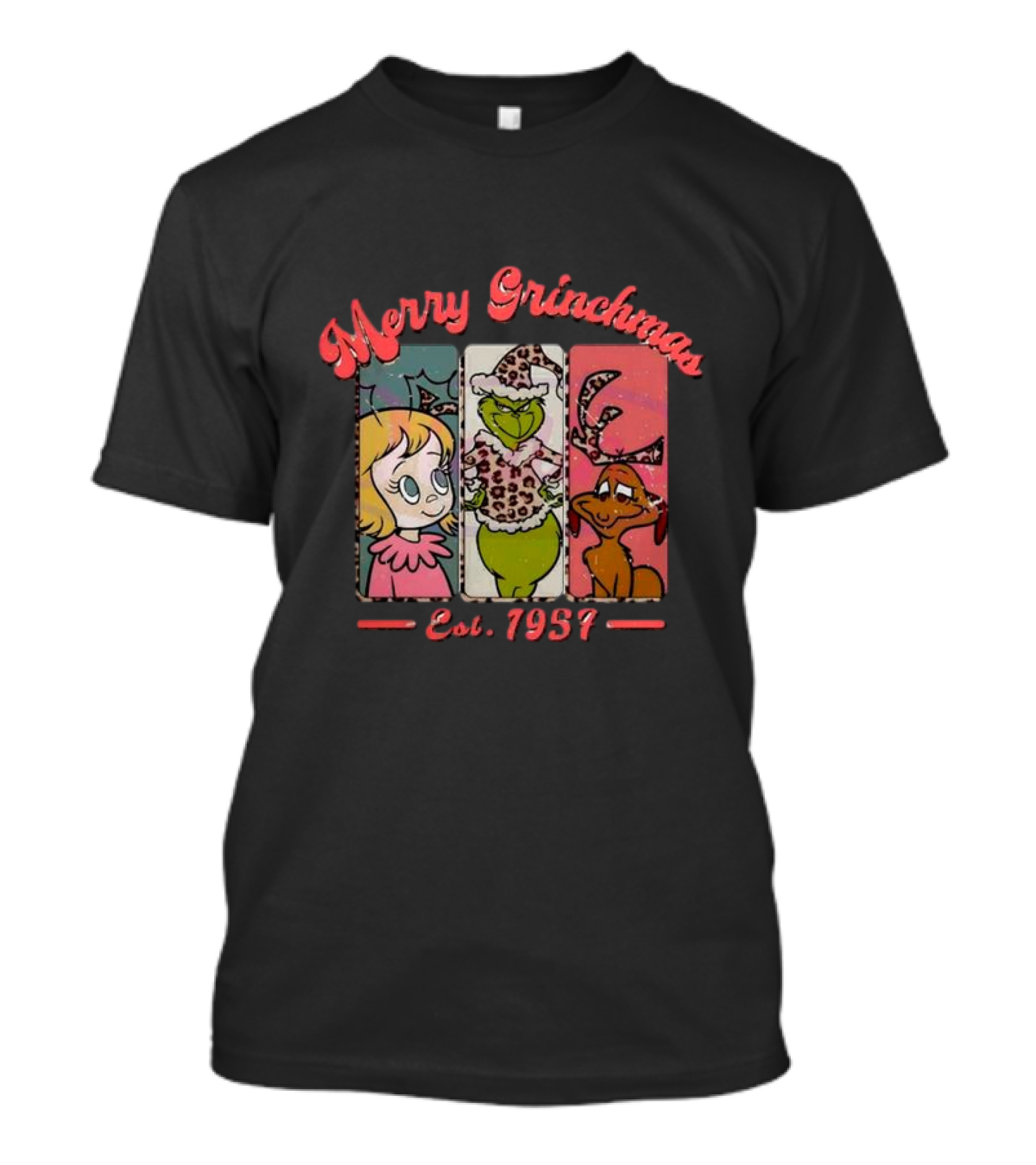 Merry Grinchmas Est 1957 Vintage Holiday Characters Classic T-Shirt
