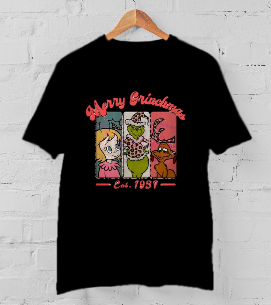 Merry Grinchmas Est 1957 Vintage Holiday Characters Classic T-Shirt