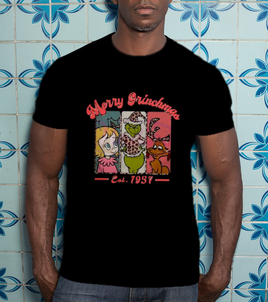 Merry Grinchmas Est 1957 Vintage Holiday Characters Classic T-Shirt